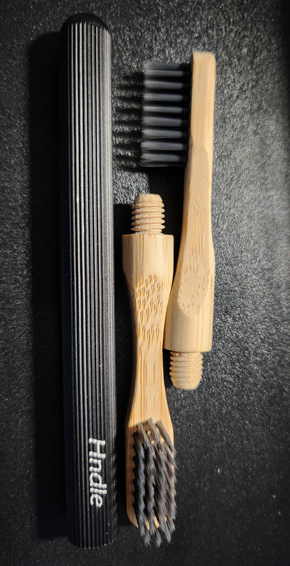 Limited Sustainable Aluminum Handle Toothbrush with Replaceable Charcoal Bristles Brush