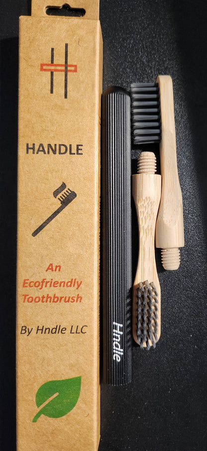 Limited Sustainable Aluminum Handle Toothbrush with Replaceable Charcoal Bristles Brush