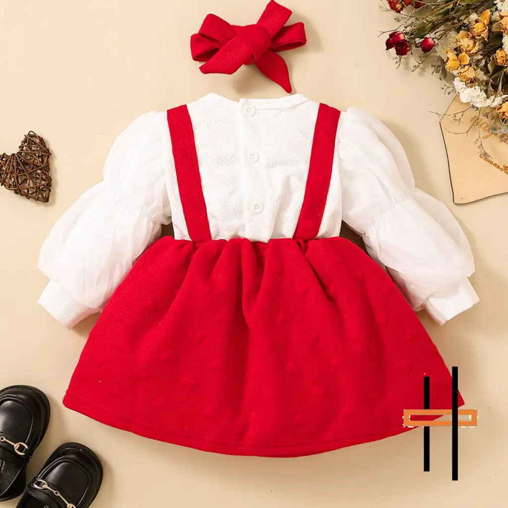 Baby Girl Two-Tone Bow Detail Dress - Fashion