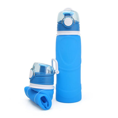 Eco-Friendly Silicone BPA-Free Water Bottles - Blue - Home &