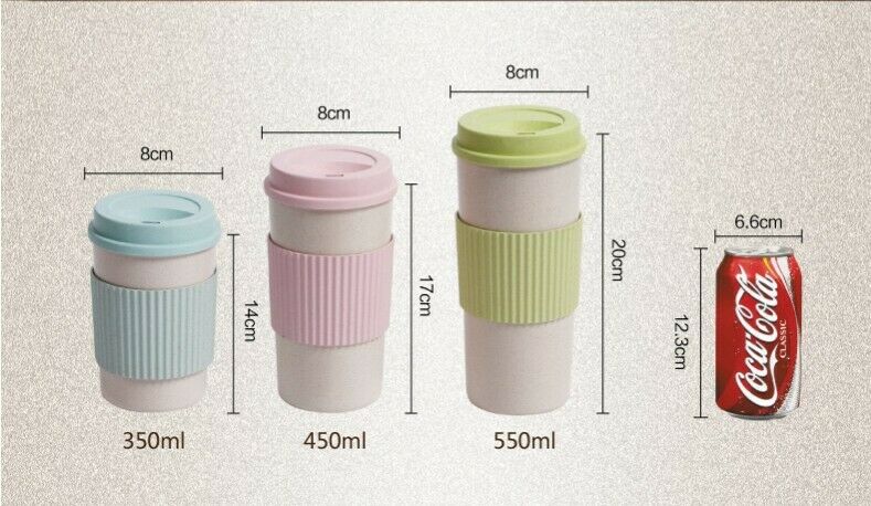 Eco-friendly Wheatstraw & Silicone Tumblers Mugs Cups - Home