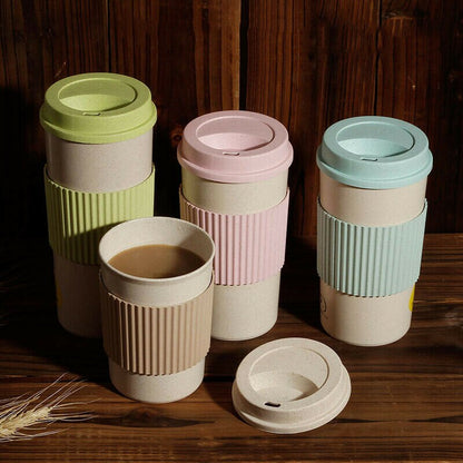 Eco-friendly Wheatstraw & Silicone Tumblers Mugs Cups - Home