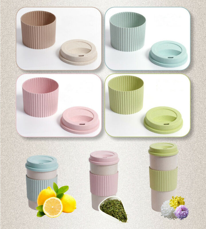 Eco-friendly Wheatstraw & Silicone Tumblers Mugs Cups - Home