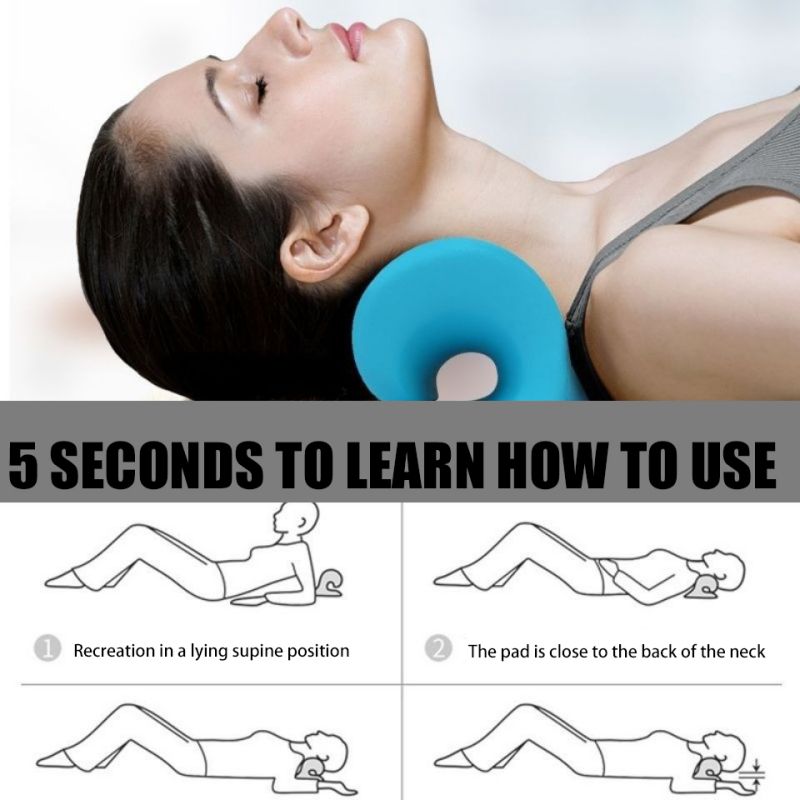 Neck Strain Stress Relief Spine Alignment Pillow - Home &