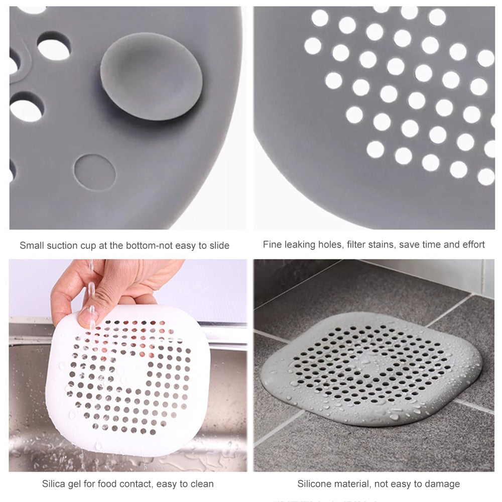 Silicone Anti-blocking Sink Drain Covers & Strainers - Home