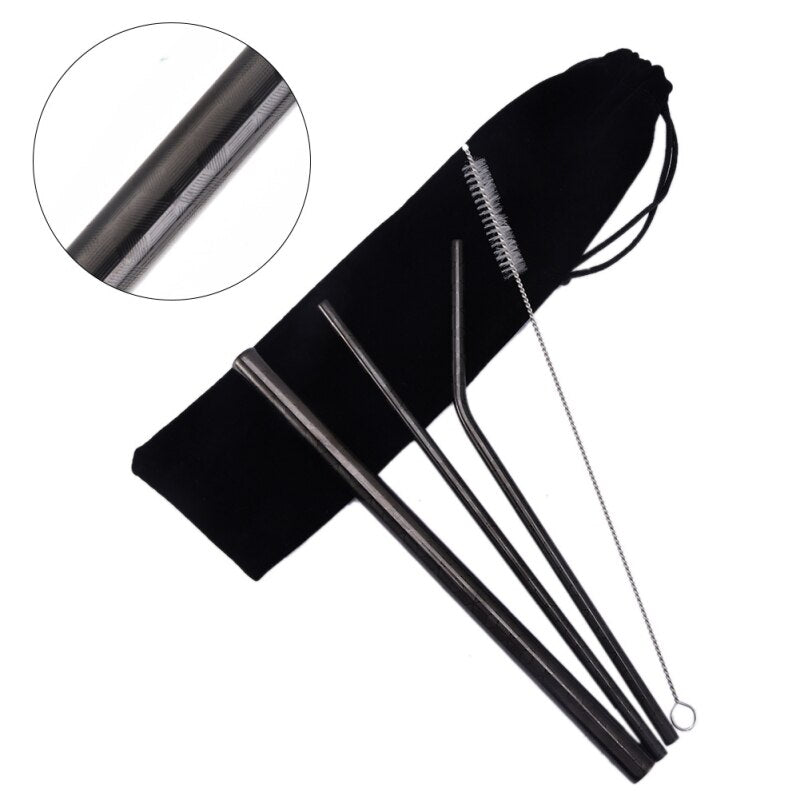 Steel Reusable Drinking Straws & Stirrers - Home & Kitchen