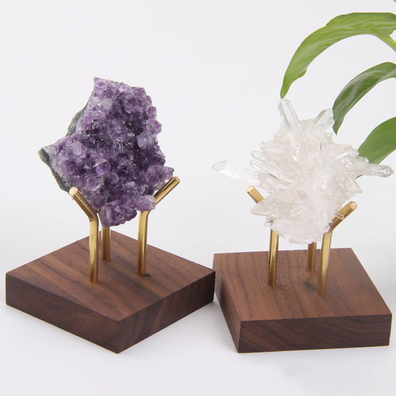 Wood Gem Crystal Display Home Decor - Home & Garden