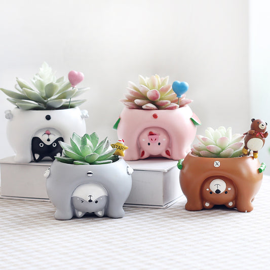 Cartoon Animal Flower Pots Planter